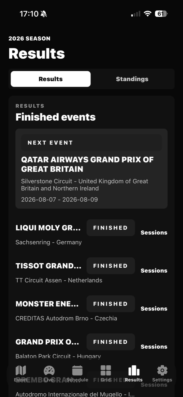 MotoTiming: Building a Real-Time Motorsport Companion App screenshot 9