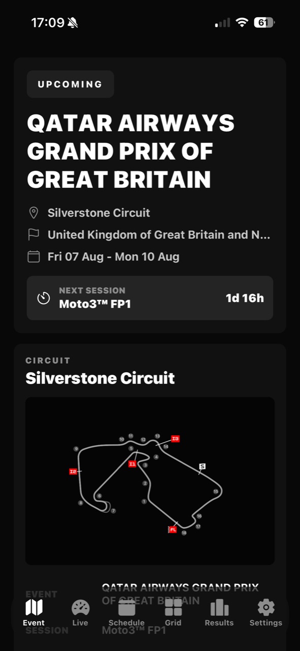 MotoTiming: Building a Real-Time Motorsport Companion App project screenshot