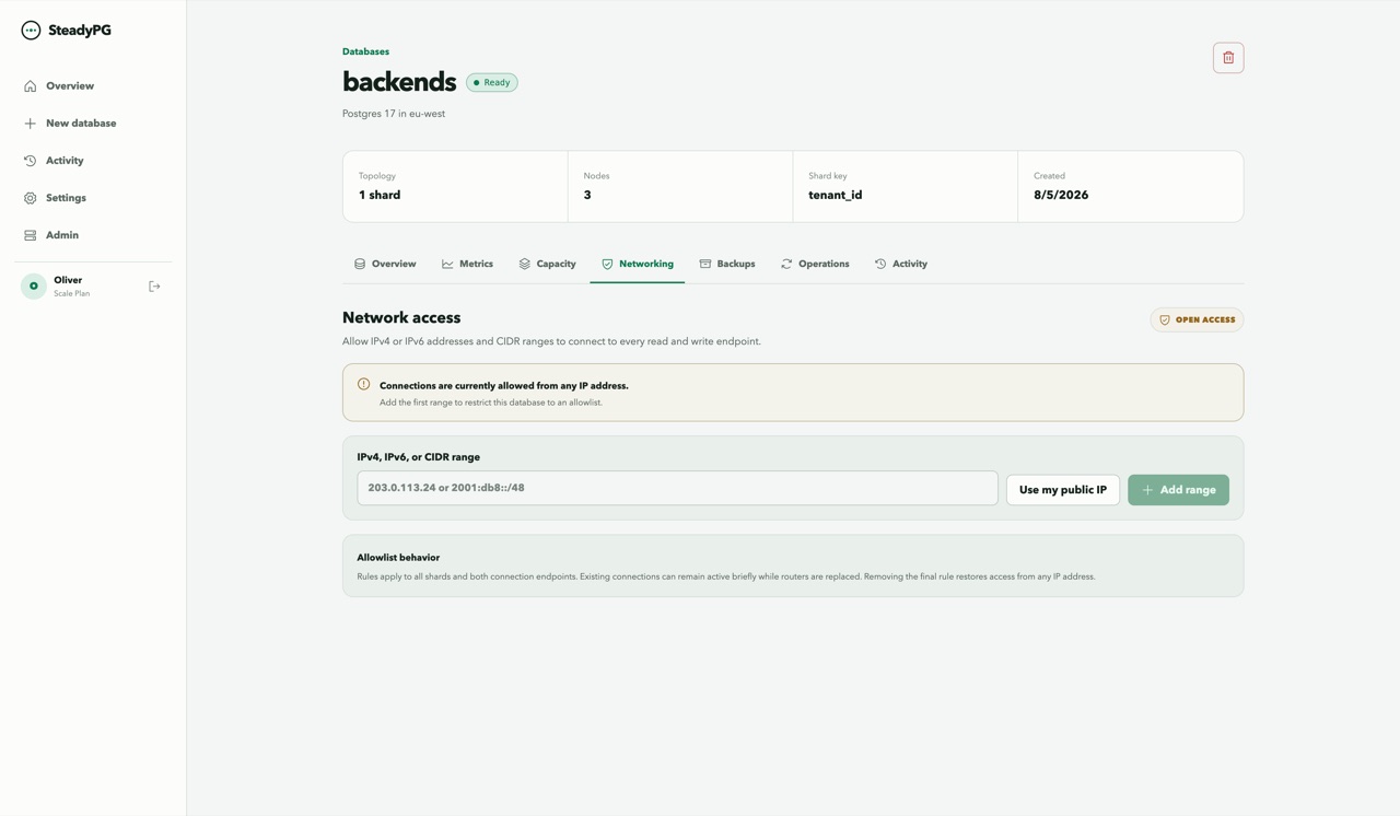 SteadyPG: Building a Self-Service Managed PostgreSQL Platform screenshot 4