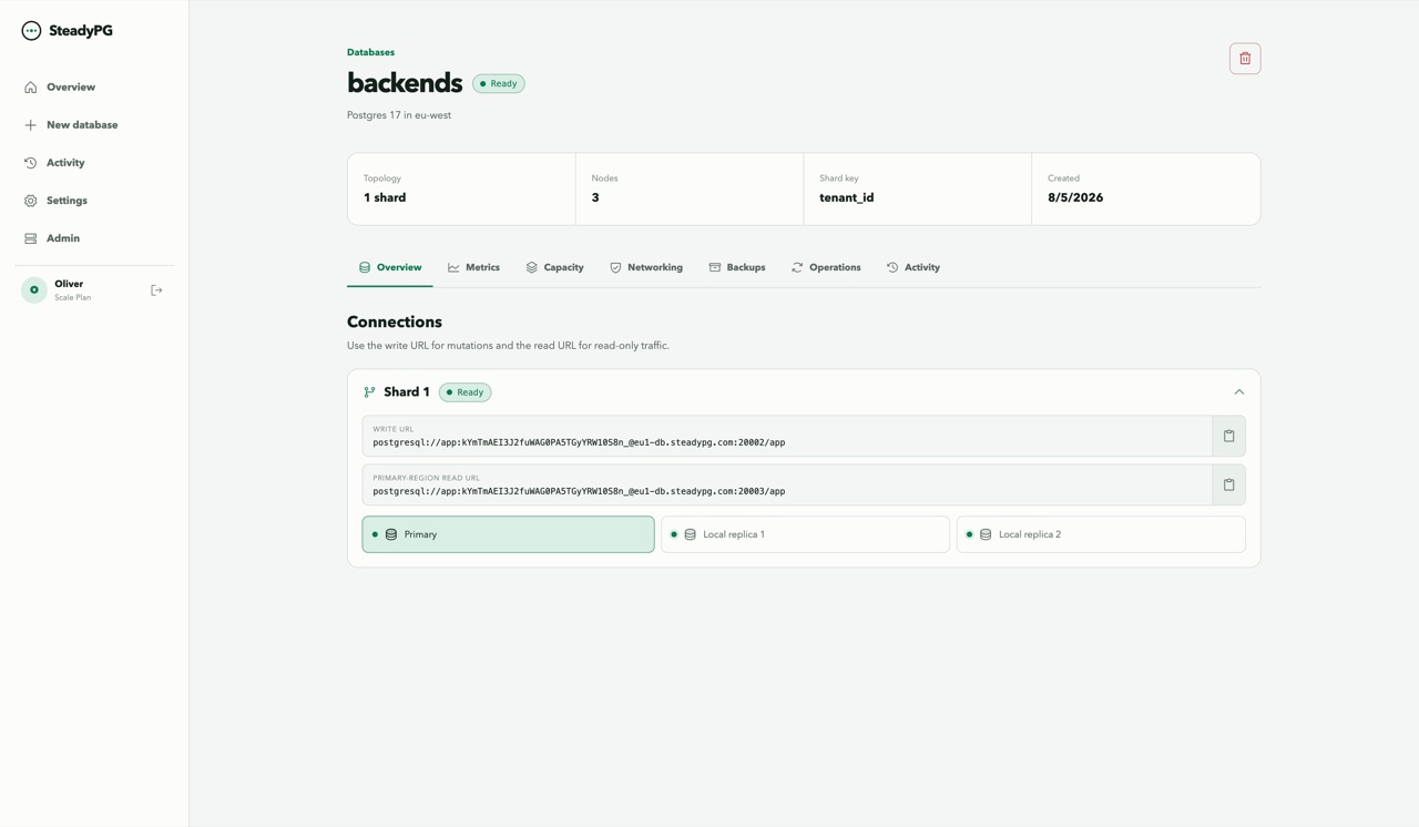 SteadyPG: Building a Self-Service Managed PostgreSQL Platform screenshot 7