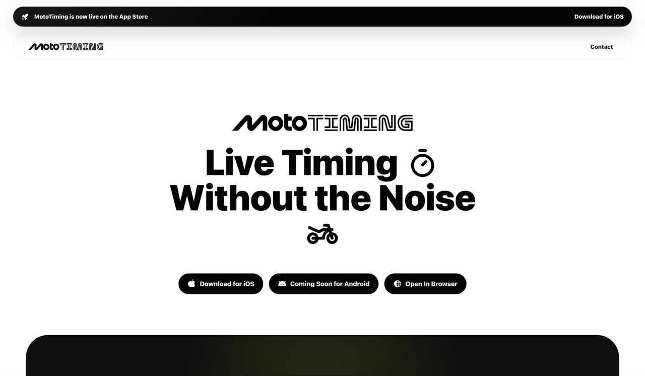 Screenshot of MotoTiming