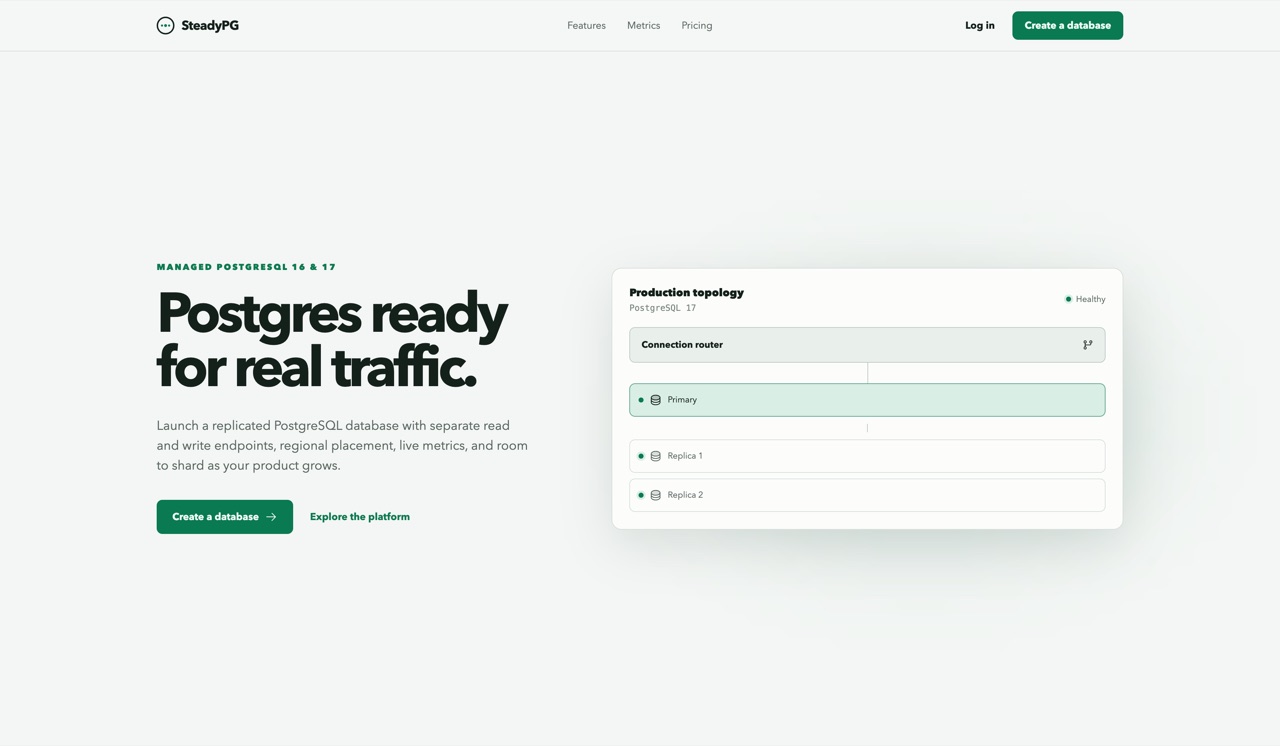 Screenshot of SteadyPG