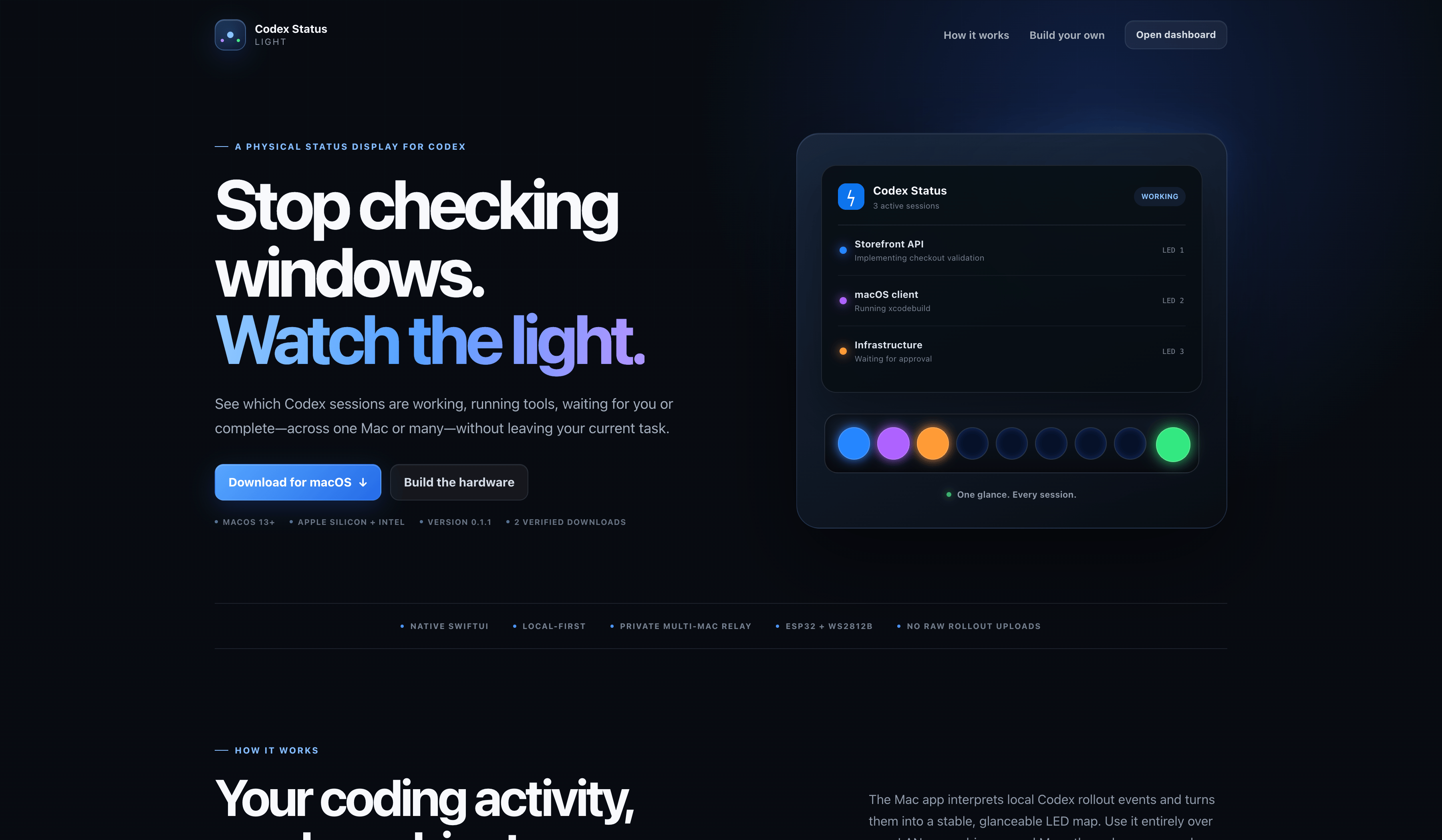 Screenshot of Codex Status Light